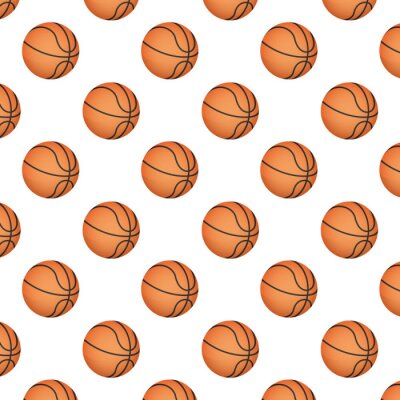 Tapete basketball balloons sport equipment pattern