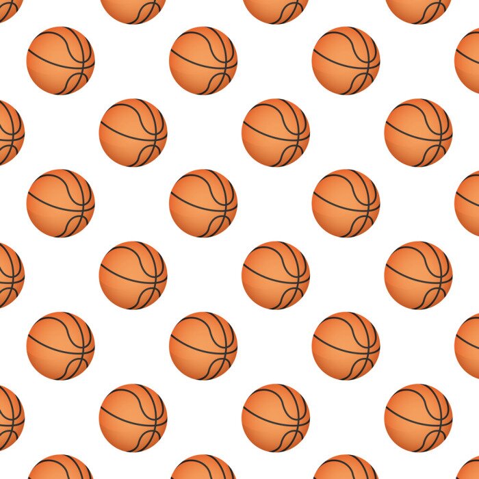 Tapete basketball balloons sport equipment pattern