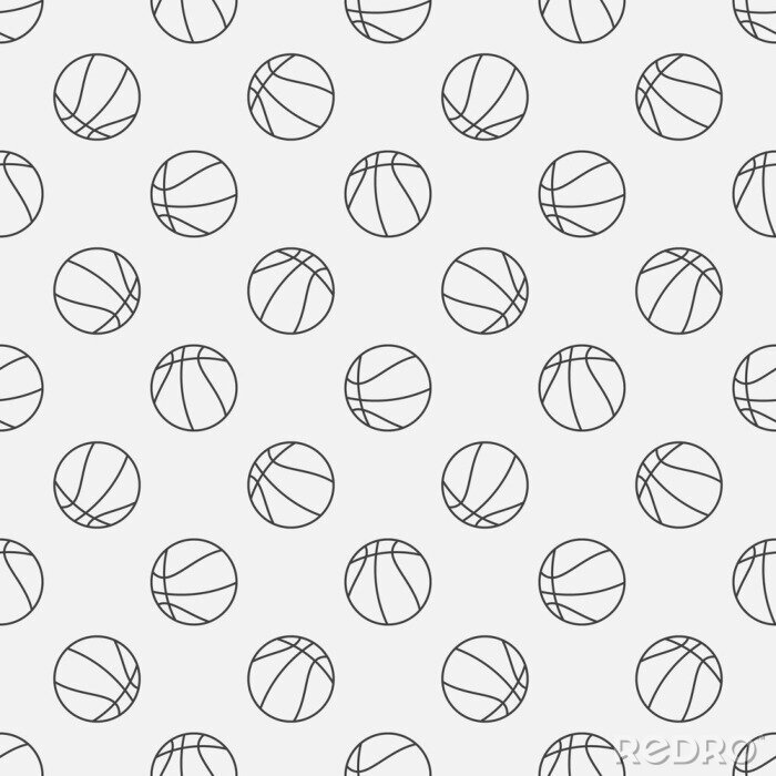 Tapete Basketball linearen Muster