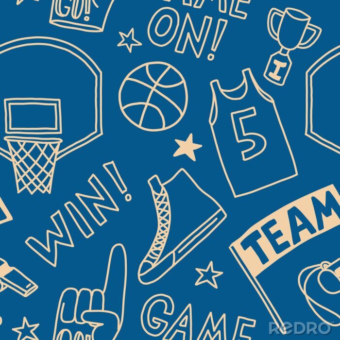 Tapete basketball pattern seamless design graphic