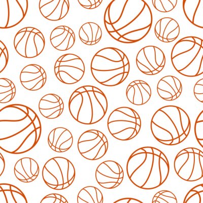 Tapete Basketball seamless pattern