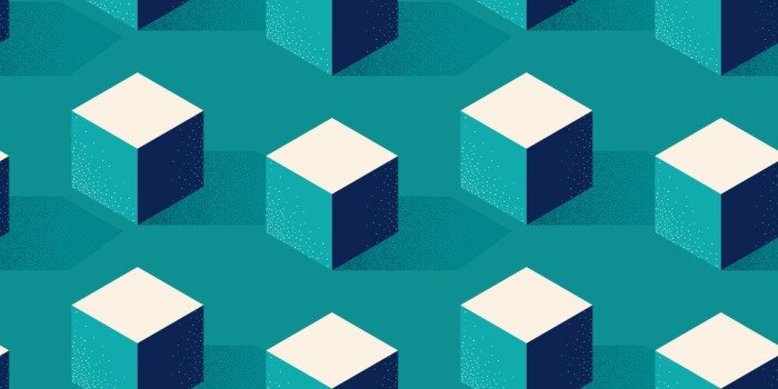 Tapete Bauhaus 3D-Würfel