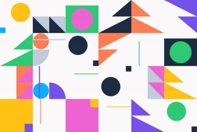 Tapete Bauhaus dynamische Komposition