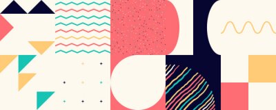 Tapete Bauhaus Retro klassisches Muster