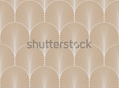 Tapete Beige Art-Deco-Muster