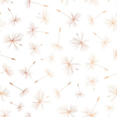 Tapete Beige Pusteblumen subtile und minimalistische Grafik