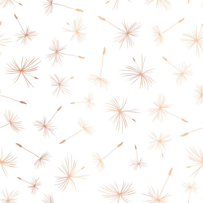 Tapete Beige Pusteblumen subtile und minimalistische Grafik
