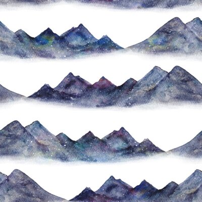 Tapete Berge im Nebel