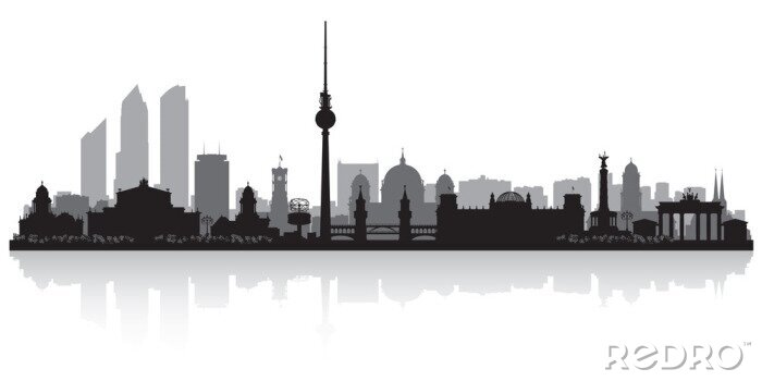 Tapete Berlin Germany city skyline silhouette