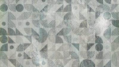 Betonwand im Grunge-Stil mit Ornamenten