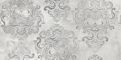 Betonwand mit Vintage-Verzierungen