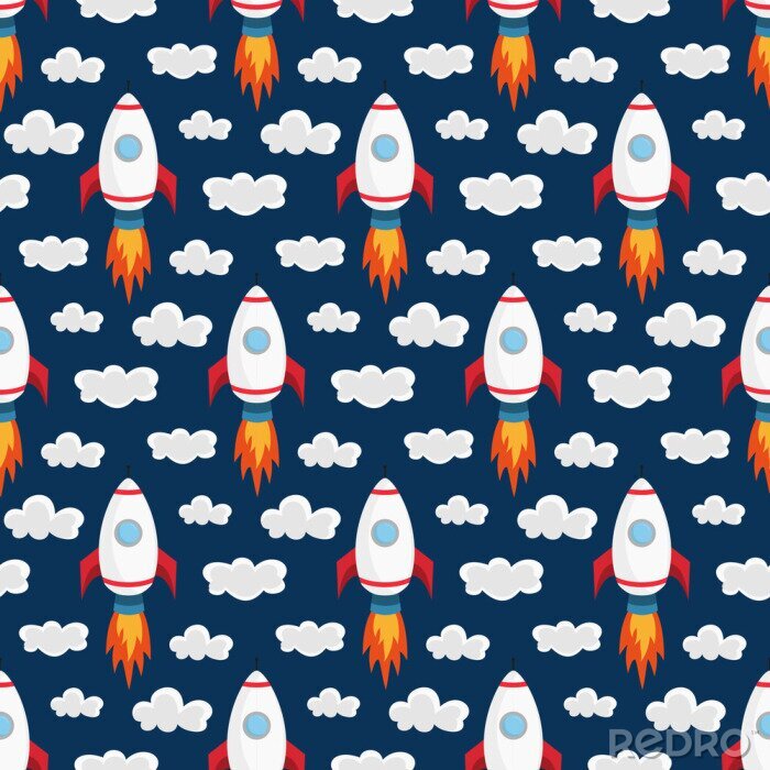 Tapete Bewölkte Raumfahrt