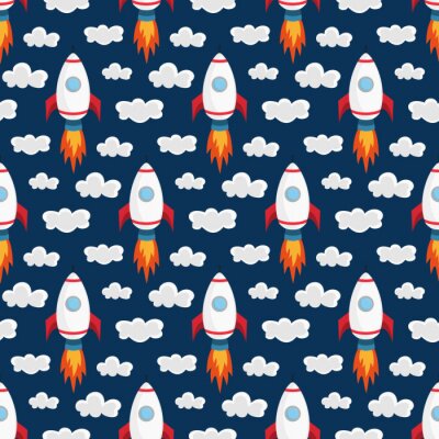 Tapete Bewölkte Raumfahrt