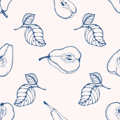 Tapete Birnenhälften