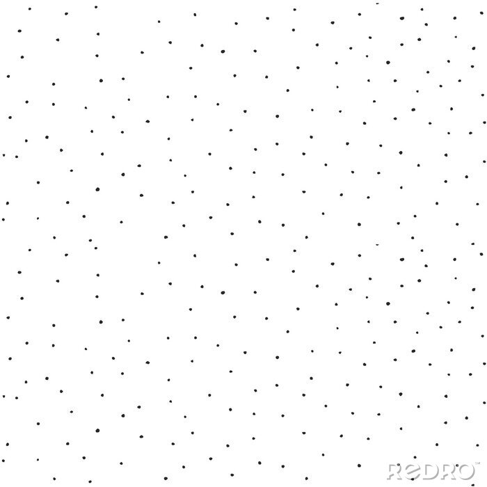 Tapete Black and white dot background Seamless pattern, unusual spots Background drawing graphics print Vector line design Fabric, furniture, textiles, black and white wallpapers - vector