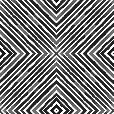 Tapete Black and white Geometric Watercolor. Cool Seamles