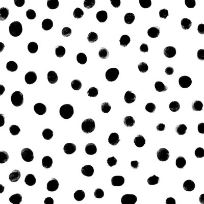 Tapete Black dot pattern with white background