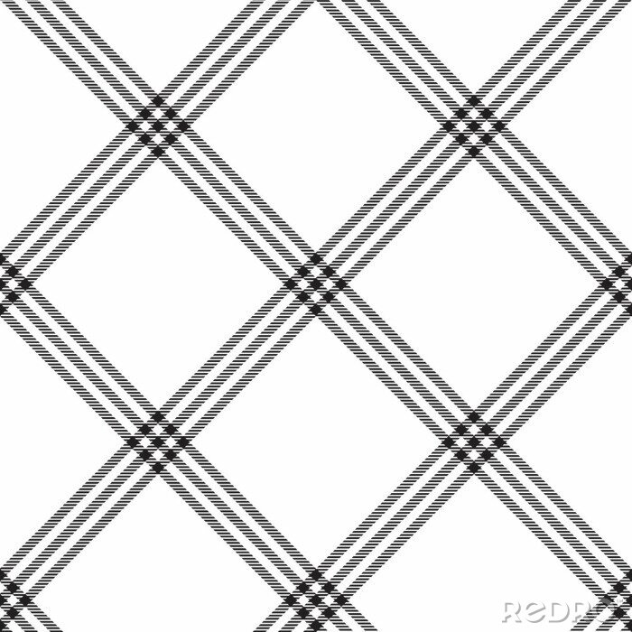 Tapete Black white color plaid seamless pattern