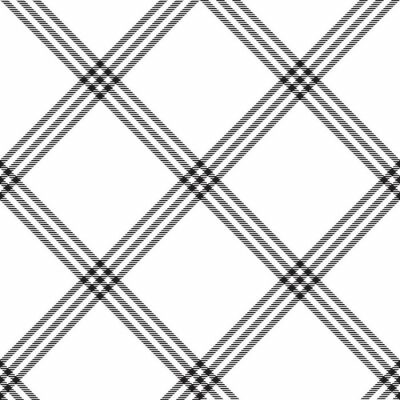 Tapete Black white color plaid seamless pattern