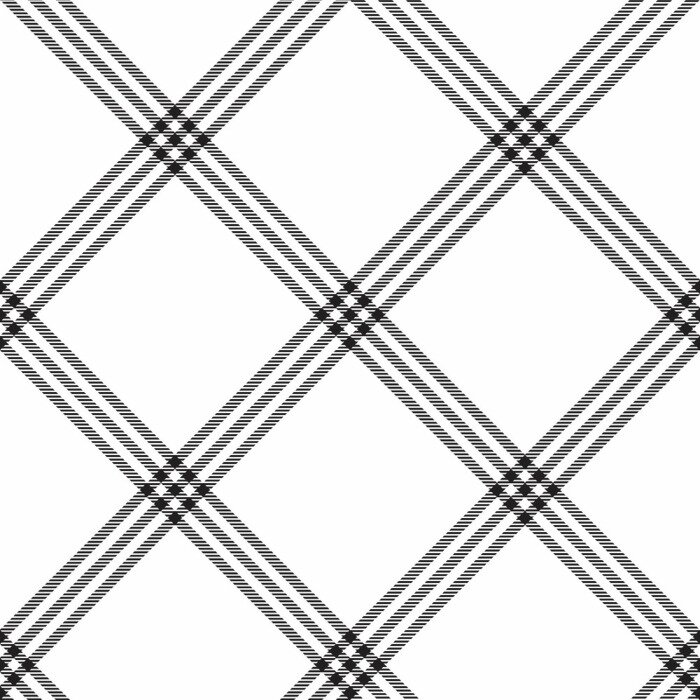 Tapete Black white color plaid seamless pattern