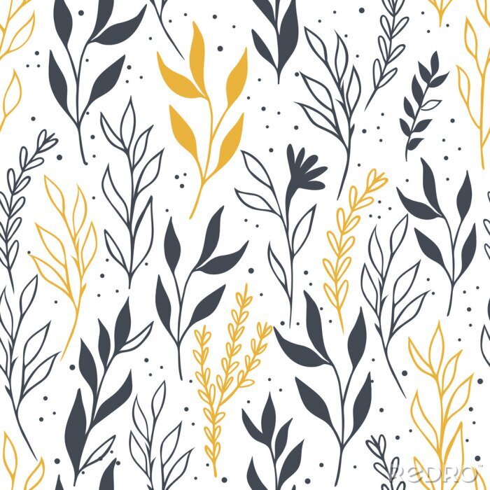 Tapete Blätter Muster