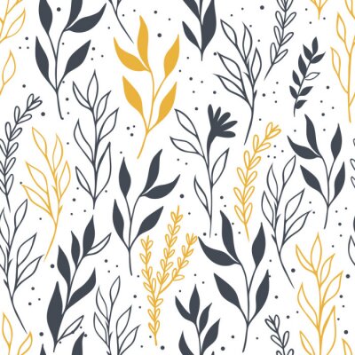 Tapete Blätter Muster