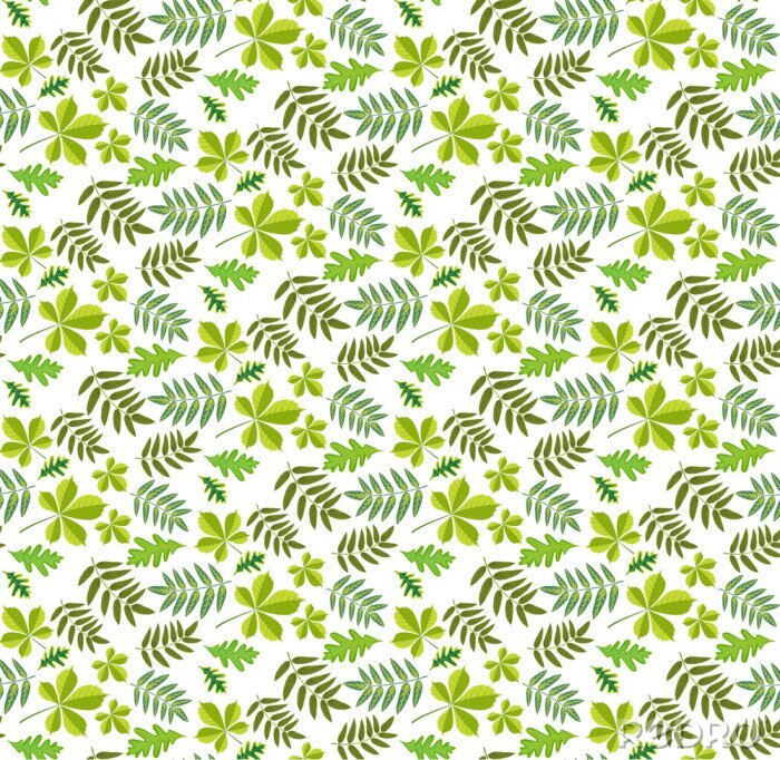 Tapete Blätter nahtlose Muster Hintergrund