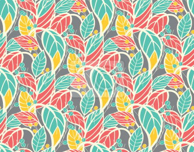 Tapete Blätter wachsen