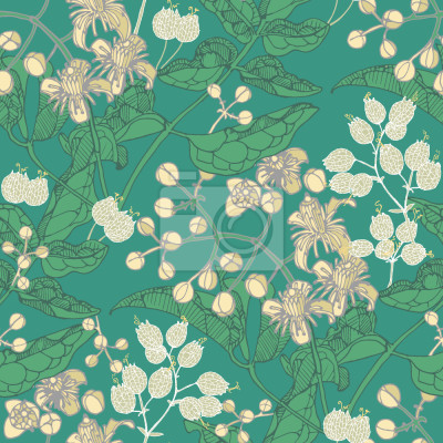 Tapete Blasenlager und Clematis