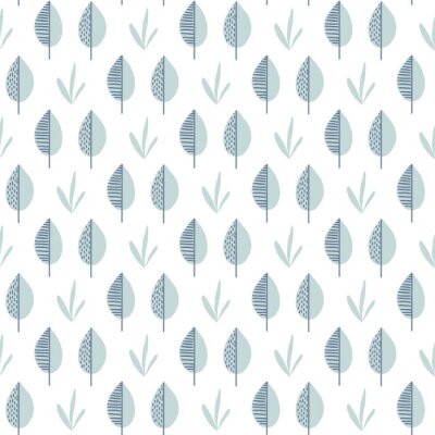 Tapete Blattförmige Bäume