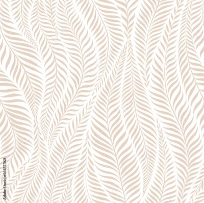 Tapete Blattmotiv in natürlichen Farbtönen