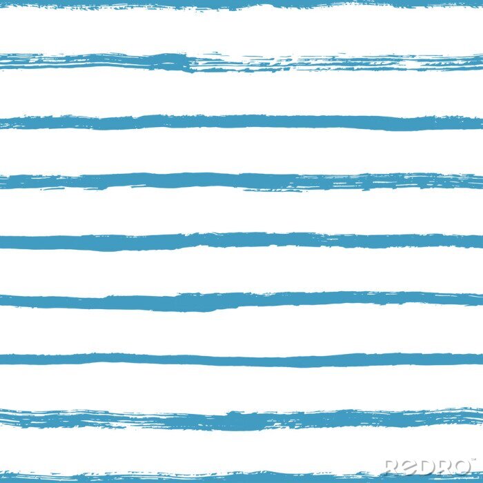 Tapete Blaue gemalte Streifen auf weißem Hintergrund