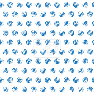 Tapete Blaue Kreise auf weißem Hintergrund