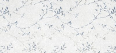 Blaue Zweige an der Wand