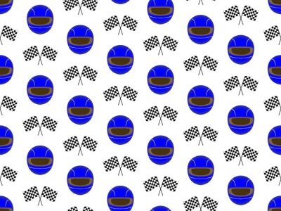 Tapete Blauer Helm und Fahnen