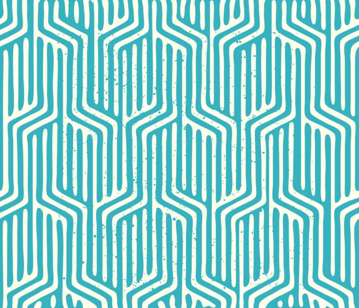 Tapete Blaues dekoratives Muster