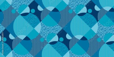 Tapete Blaues geometrisches Muster