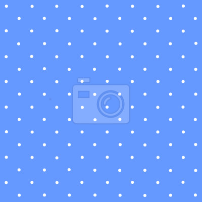 Tapete Blaues Muster mit kleinen weißen Punkten
