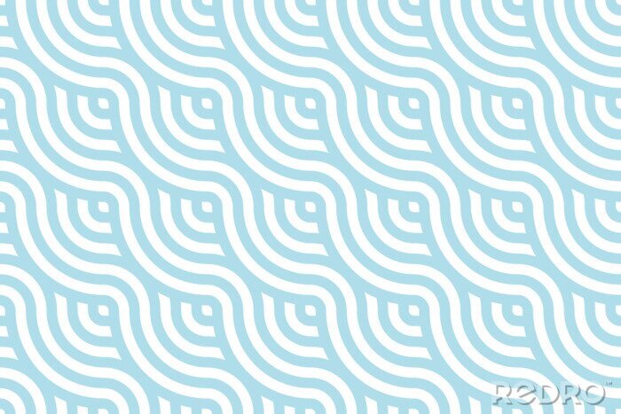 Tapete Blue ocean wave Background pattern seamless tiles. Use for design.