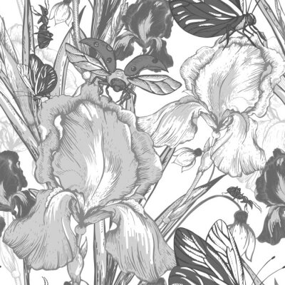 Tapete Blühende Schwertlilien