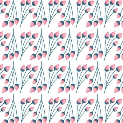 Tapete Blütenknospe natürlichen Musterdesign nahtlos