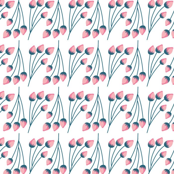 Tapete Blütenknospe natürlichen Musterdesign nahtlos