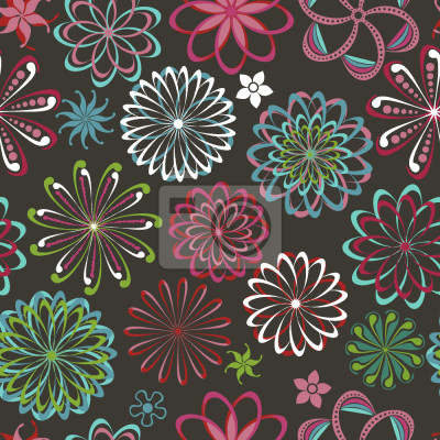 Tapete Blumen der Wissenschaft