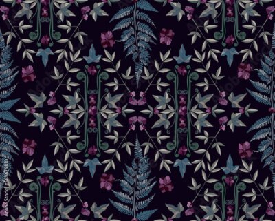 Tapete Blumen elegantes Vintage-Thema