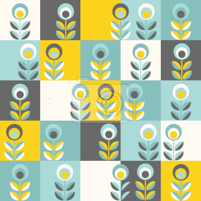 Tapete Blumen Patchwork