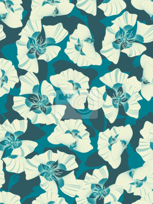 Tapete Blumen weit weit weg