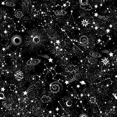 Tapete Bohemian Indian Mandala Druck. Vintage Henna Tattoo-Stil