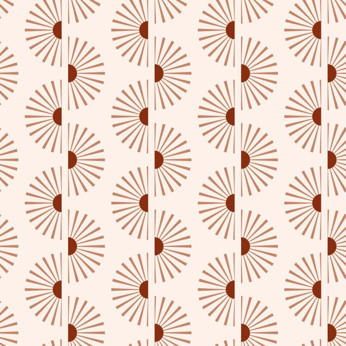 Tapete Boho-Sonnenuntergang-Ornament