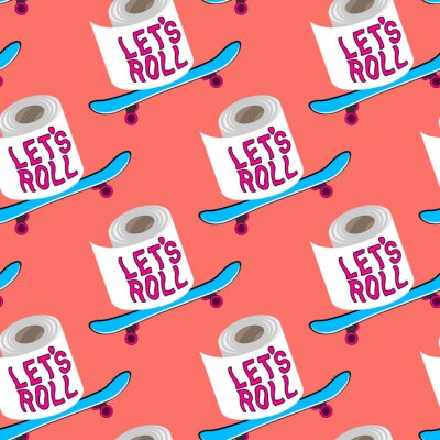 Tapete Bunte Cupcakes und Sprechblasen im Pop-Art-Stil