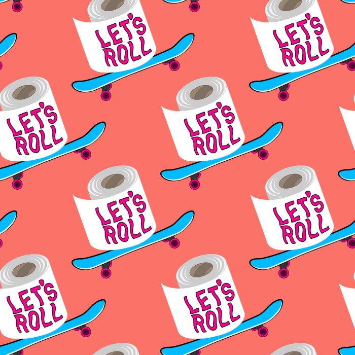 Tapete Bunte Cupcakes und Sprechblasen im Pop-Art-Stil